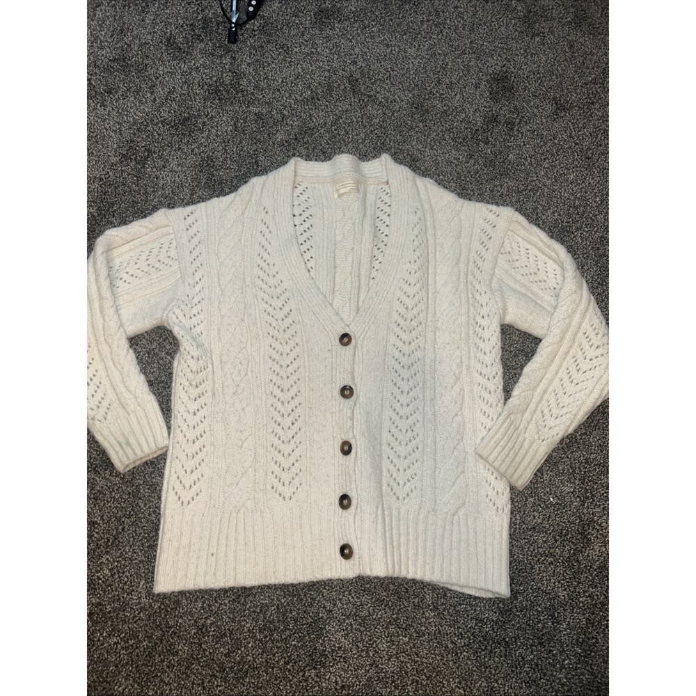 Endless Rose Oversized V-Neck Cable-Knit Cardigan Sweater Size Xs